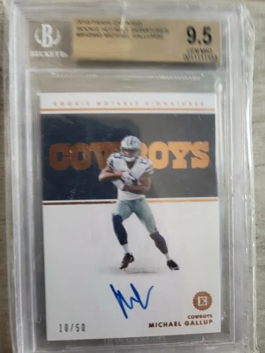 2018 Panini Encased Rookie Notable Signatures Michael Gallup Auto #/50  BGS 9.5