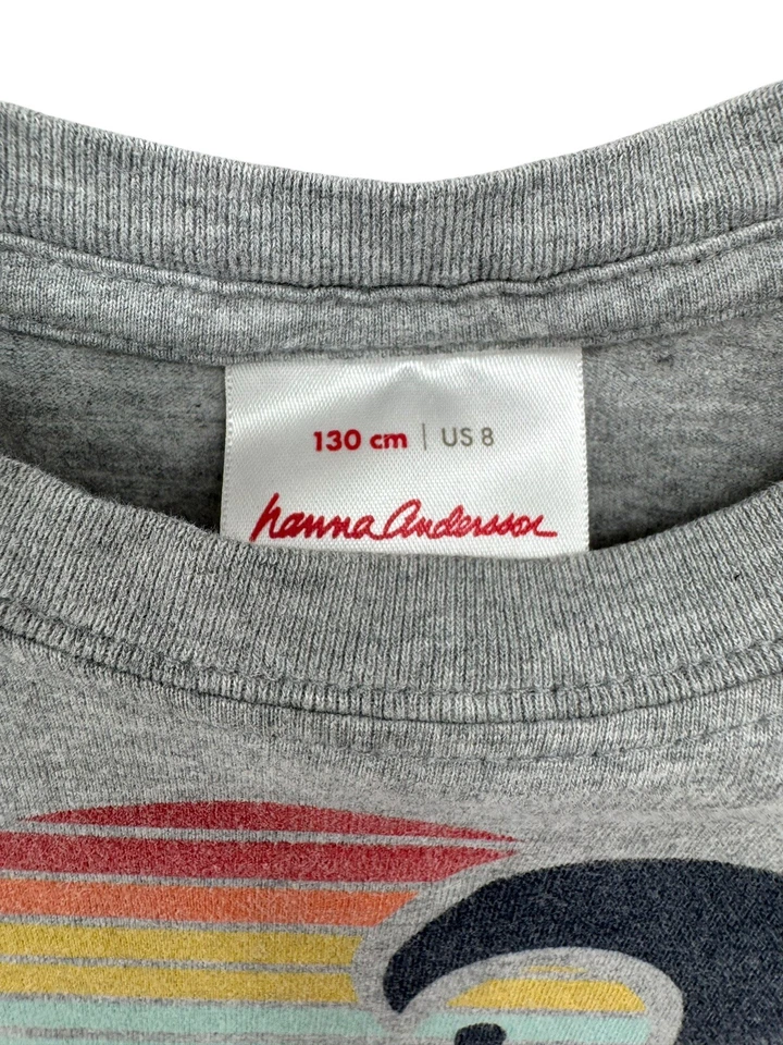 Camisa Hanna Andersson Niños 8 Azul Manga Corta Surf Gráfico Foto 2 de 4