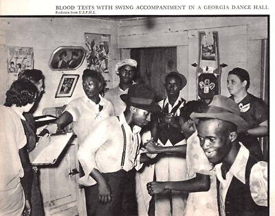 1945 Georgia Dance Hall Hosts Urban Blood Tests For Disease Vtg Magazine Excerpt
