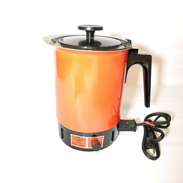 Vintage West Bend Hot Pot Red Orange # 3253 1970s for sale online ...