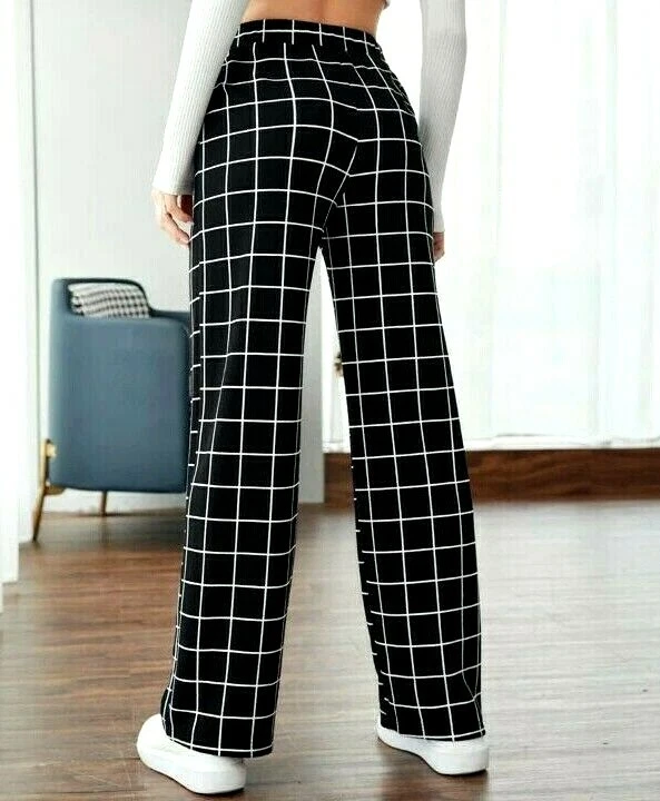 Ladies checked trousers uk sale