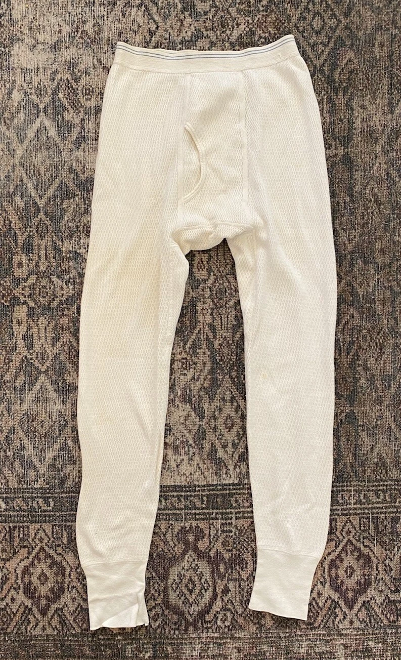 Vintage 60s 70s Sears Thermal Bottoms Long John’s Base Layer Pants XL Tall