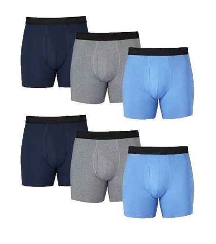 LIZHOUWANGZI MEN'S LOT OF 2 ATHLETIC STRETCH BOXERS MULTICOLOR