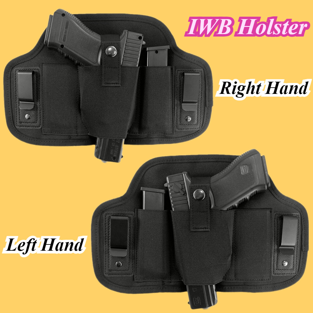 Tactical IWB Pancake Gun Holster for Concealed Carry Ambidextrous Gun Mag Holder-image