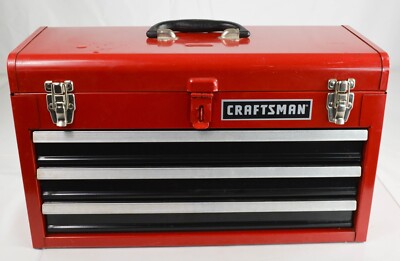 1978年製 SAHARA PAN SET 赤 Vintage) CRAFTSMAN 3 Drawer Toolbox With Upper Storage Model