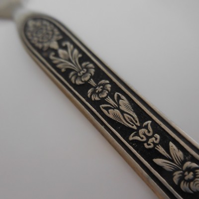 Couteau à Poisson Ancien En Argent Sterling - Art Nouveau, Fabrication Française