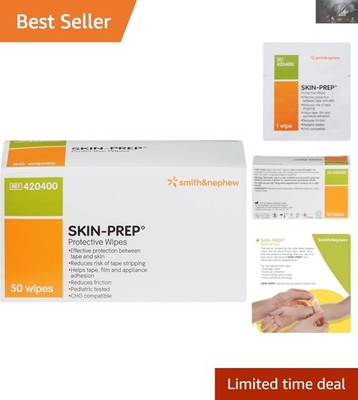 Skin-Prep Protective Barrier Wipes - Sterile & Safe for Sensitive Skin 50 Count