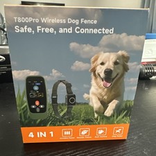 4 In 1 Wireless Dog Fence T800 Pro Safe Free and Connected Trainer, Bark, Status