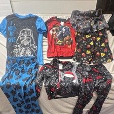 Lot Of Three Star Wars Themed Kids Pajamas Size Lg And Size 8 See Pics For Sizes