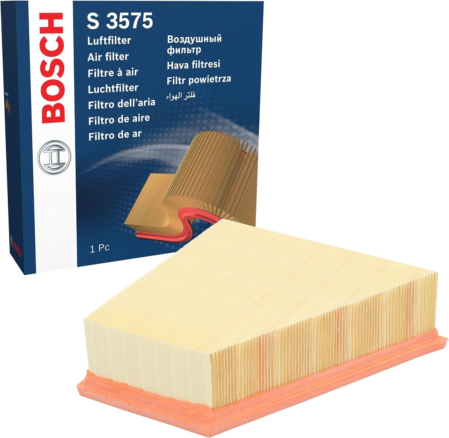Air Filter 1457433575 Bosch 6Q0129620 6Q0129620B 5Z0129620A 6Q0129607AE S3575 - Image 17