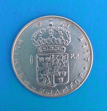 SILVER COIN SWEDEN 1 CROWN 1968 ⭐ SWEDEN 1 KRONA 1968