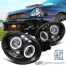 Black Fits 2002-2003 Subaru Impreza Wrx Led Halo Projector Headlights Head Lamps Black Fits 2002-2003 Subaru Impreza Wrx Led Halo Projector Headlights Head Lamps