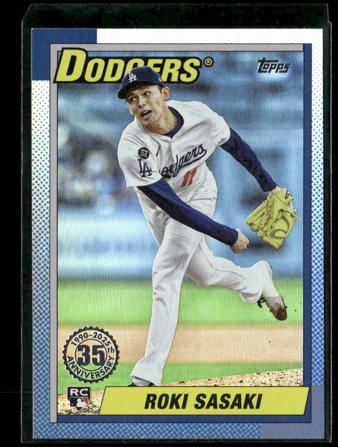 2025 Topps Update Roki Sasaki #U90-11 1990 RC Dodgers B16R2C153