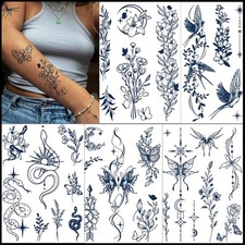 Tazimi Semi-Permanent Tattoos for Women Girls Long Lasting 1-2 Weeks Temporary T