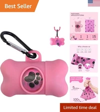 Dog Poop Bags Dispenser with Carabiner Clip, Doggy Poop Bag Holders for Leash...