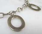 Sterling Silver Cable Link Necklace w/ Hammered Dangle Accents ~ 44.6g ~ 4-E337 — photo 3