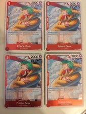 x4 Prince Grus OP11-013 Rare Playset a Fist of Divine Speed One Piece Playset NM