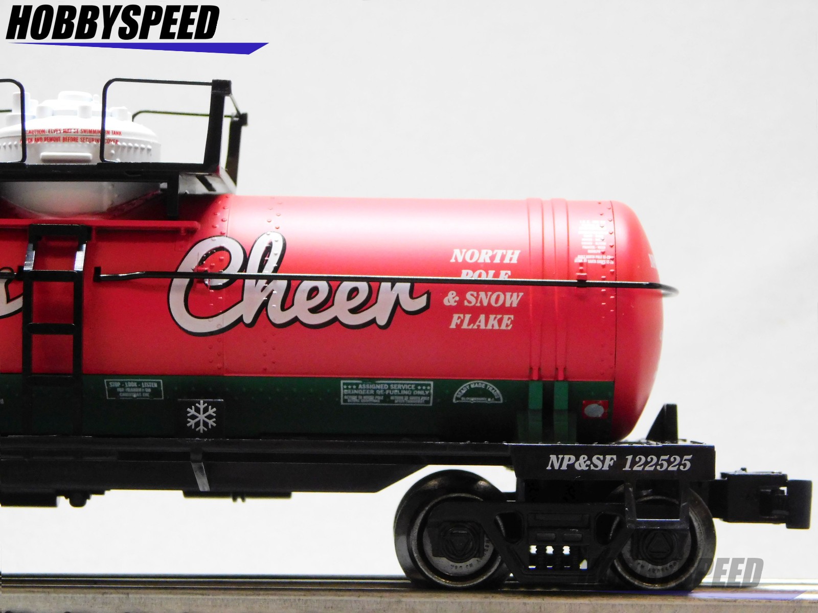 READY MADE TRAINS CHRISTMAS CHEER SINGLE DOME TANK CAR santa RMT968503 NEW