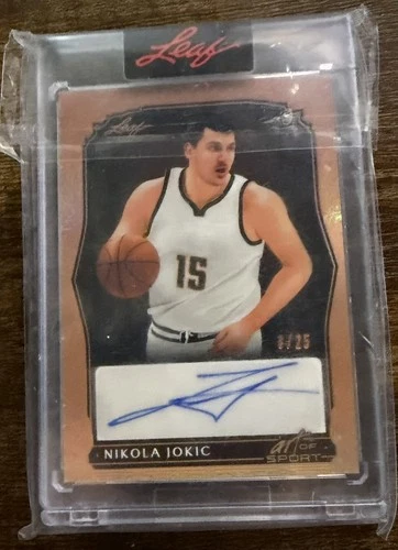 Nikola Jokic 2023-24 LEAF ART OF SPORT BRONZE AUTO /25 BA-NJ1