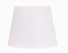 10"D x 14"W x 11"H Tall White Linen Fabric Drum Lamp Shade