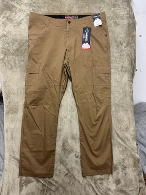 NWT WRANGLER ATG Range Cargo Pant Men 40x30 Brown Hiking Nylon Pants