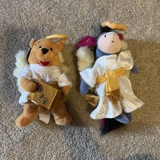 Winnie The Pooh Disney Store CHOIR ANGEL POOH  EEYORE BEAN BAG Stuffed Toys New