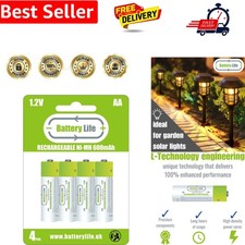AA Rechargeable Batteries NI-MH 1.2V Long Life UK Brand , 4 pack 3.00 per battery