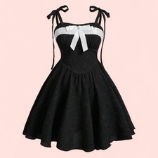 Shein Mod Curve & Plus Size Black & white dress with white bow details! Size 3xl