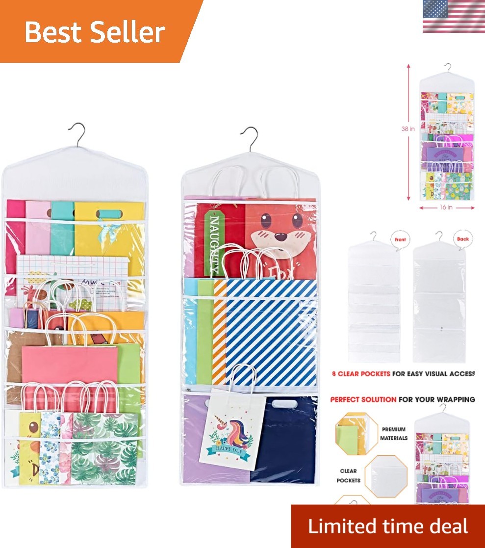 Storage Organizer Hanging Bag For Gift Wrap And Bags