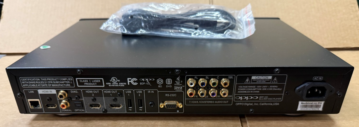 タイムセール中　OPPO BDP-103D   ブルーレイプレーヤー Oppo BDP-103 3D Blu-ray Player | eBay