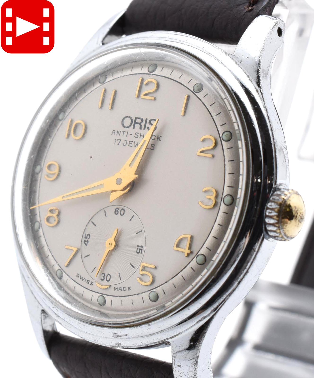 Vintage Winding JAPAN Second 🎦Rare! Hand Men's Watch Small [Exc+5] ORIS 7312A - vintagewatches.pk