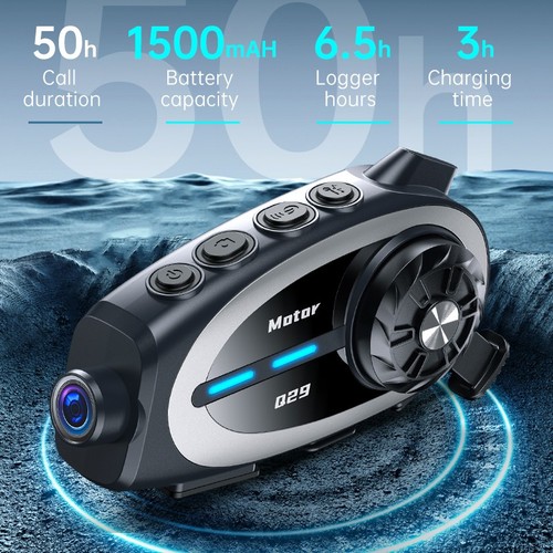 Built-in Camera Intercom Helmet Bluetooth Motorcycle Full Face Motorbike Helmets - Foto 12 di 26