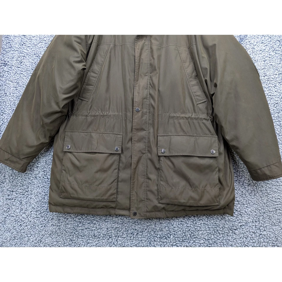 Claiborne Down Feather Puffer Jacket Mens 3XLT Winter Coat Full Zip Brown - Image 4 of 4