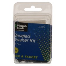 PlumbCraft 75-024 Assorted Sink Faucet Beveled Washer Kit, 50-Pack