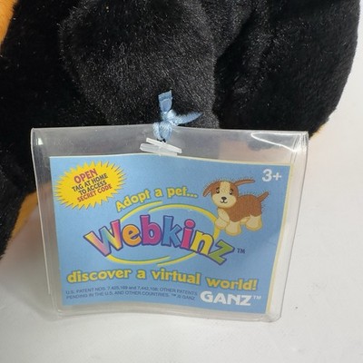 GANZ Webkinz Lava Dragon Plush with Sealed Code Black Orange