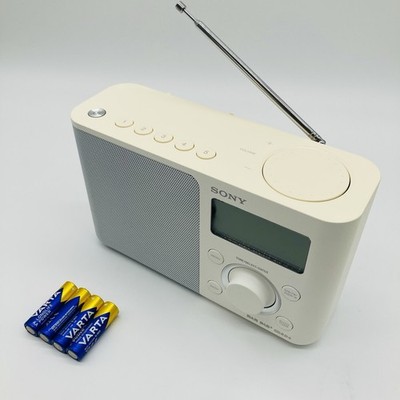 SONY XDR-S61D OHNE Kabel DAB+ Radio Digital DAB UKW-RDS LED Display Weiß Mono