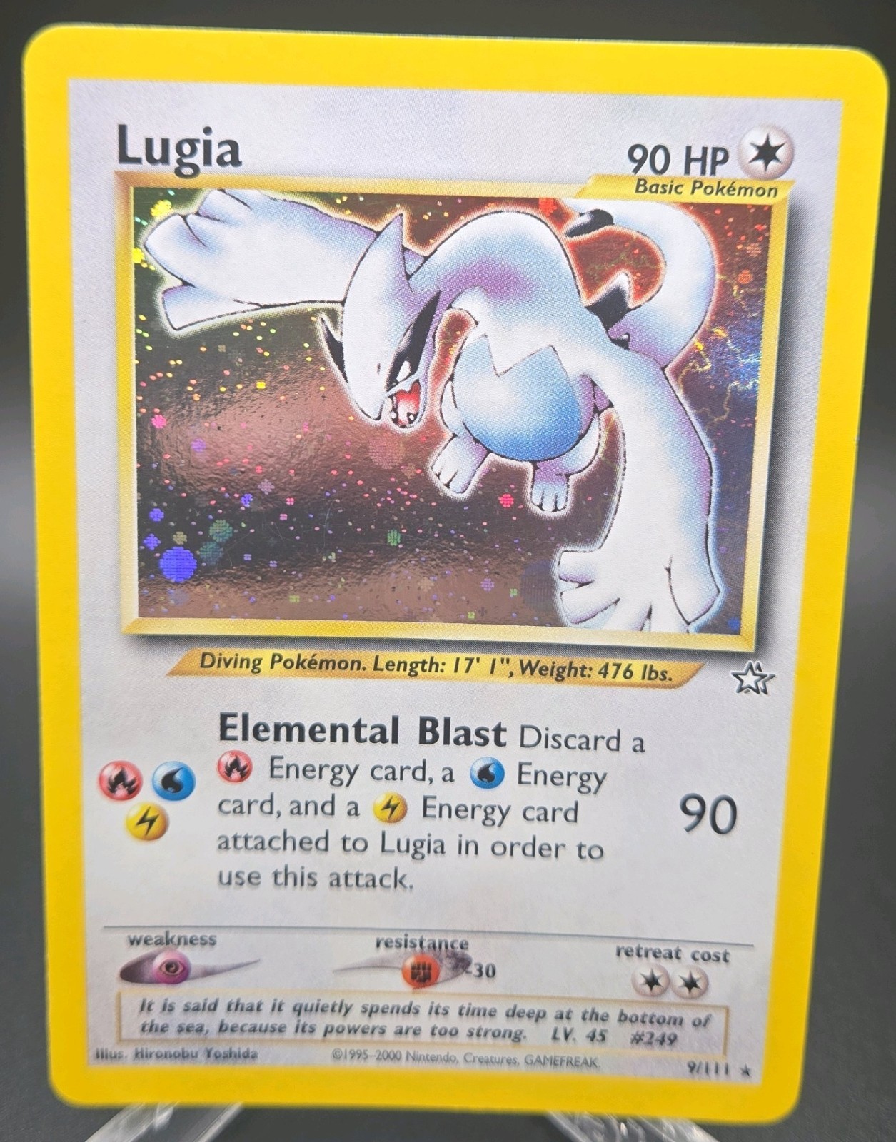 Lugia - 9/111 - Pokemon Neo Genesis Unlimited Holo Rare Card WOTC NM