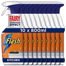 Flash Kitchen Degreaser Cleaning Spray 800ml x 10 3.98 per litre