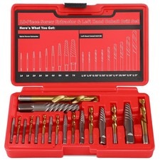 Compact 18PCS Bolt Extractor Kit - Durable Cobalt Drill Bits for Easy Removal