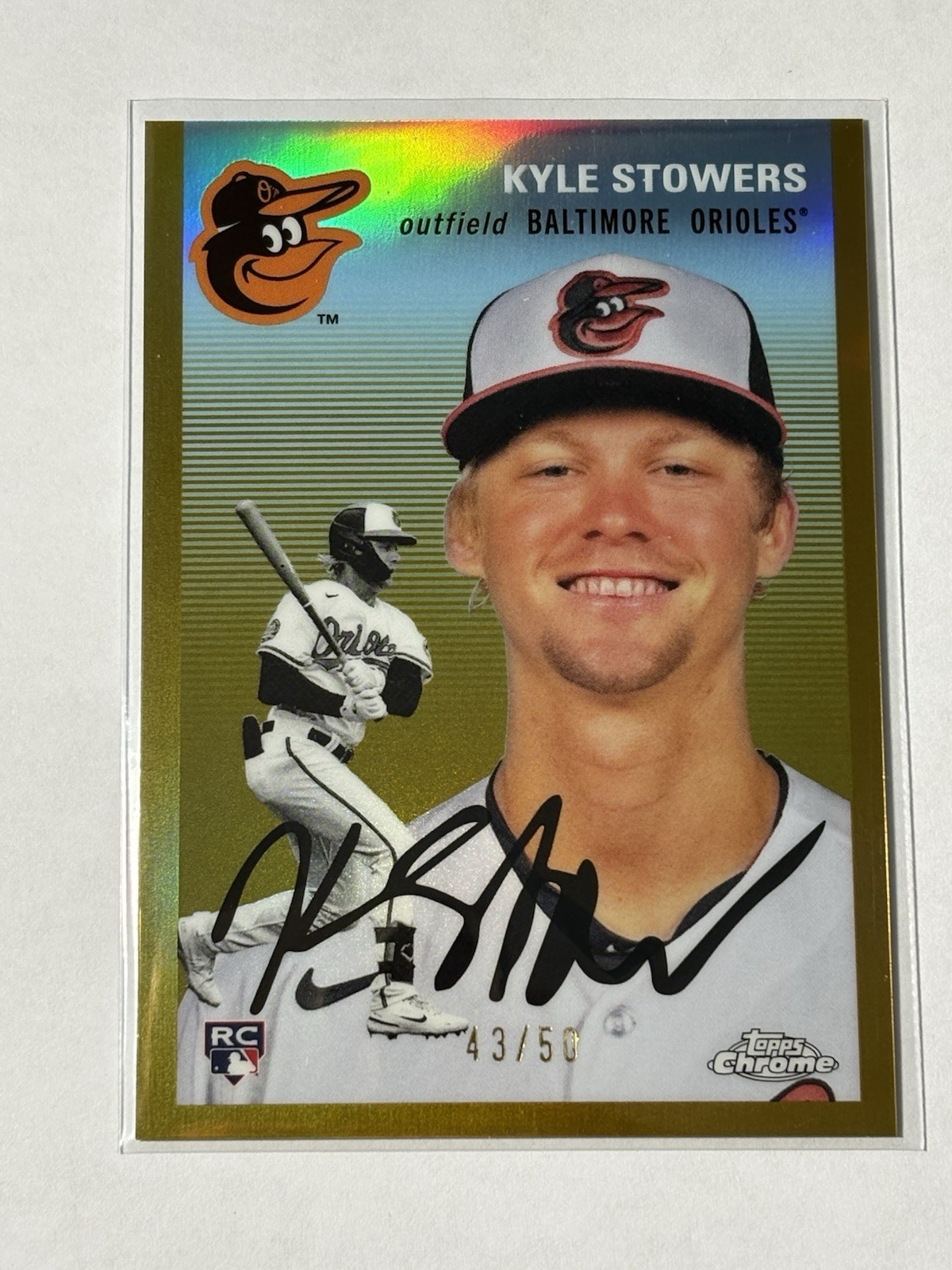 2023 Topps Chrome Platinum Anniversary - ROOKIE GOLD AUTO Kyle Stowers #/50
