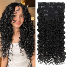 100 Thick Clip In Hair Extensions Clip In Real Natural Hair Full Head 4Pieces U