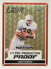 2025 LEAF FOOTBALL NATION LARRY CSONKA #1/1 PRE-PRODUCTION PROOF 