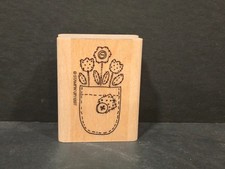 1997 Stampin-Up Rubber Stamp, Flower Bouquet with Vase