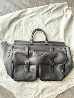 Dr.Koffer Leather Black Men Travel Bag