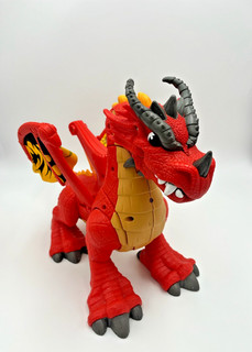 Fisher Price IMAGINEXT Red Winged Eagle Talon Castle Dragon With Sounds WORKS