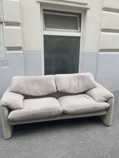 Cassina Maralunga Designer Zweisitzer Sofa Stoff 1970er