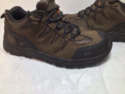 Hoss Eric Lo Safety Toe Shoes Boots Men 14 Low Top Leather Aluminum Toe Worn Lil