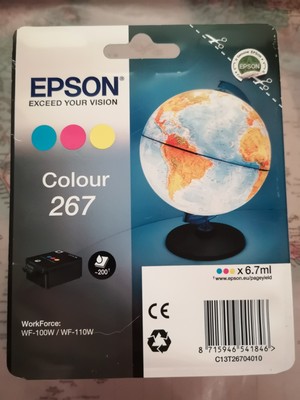 Original Epson Tinten Patrone 267 farbig für WorkForce WF 100 110