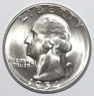 1954 S Washington Quarter CHOICE BRILLIANT UNCIRCULATED (I230)