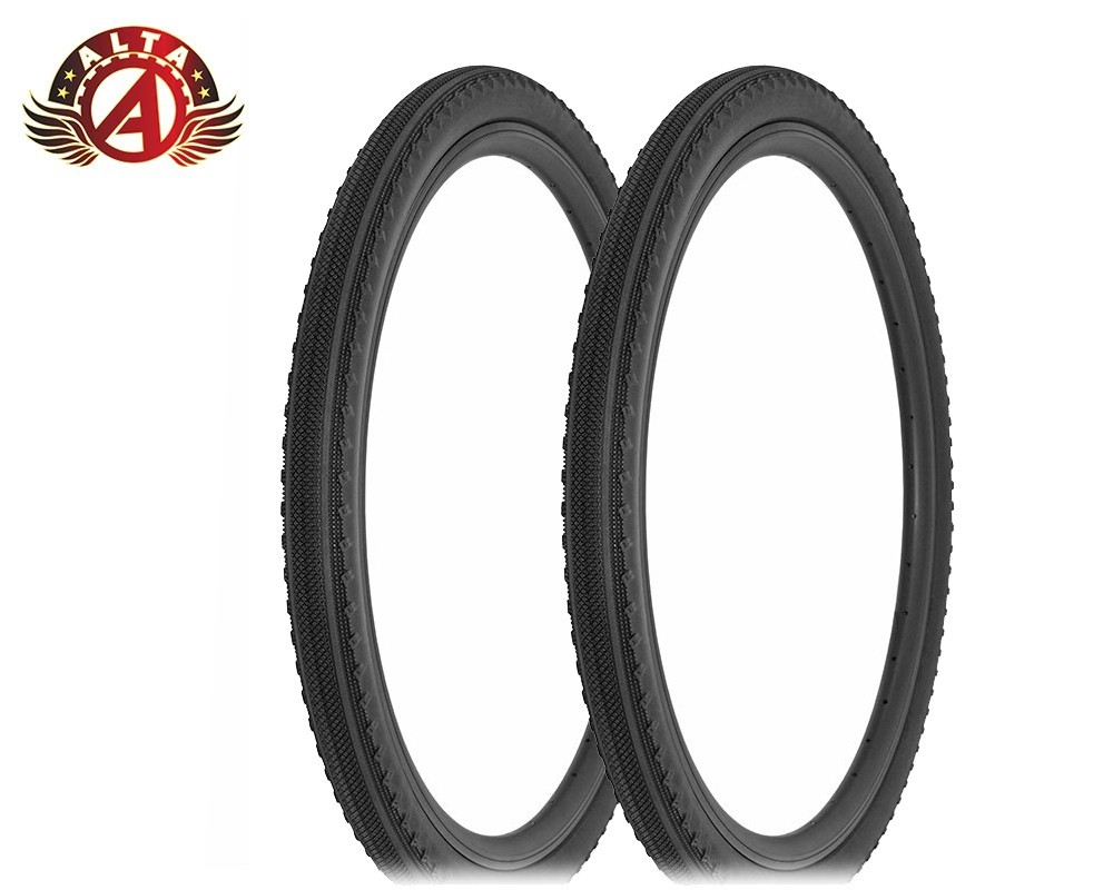 2 ALTA 650B x 47C Gravel Bike Tires &ndash; SemiSlick All-Terrain Tread, 47-584, Black